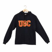 USC Trojans Women's Heritage White Straight Stroke Basic Hoodie